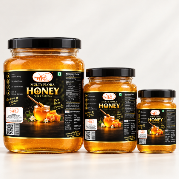 Mi Ruti Honey Jar Collection Maaruti Multiflora Honey – Pure & Natural Honey
